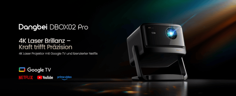 Dangbei präsentiert den DBOX02 Pro: einen 4K-Laserprojektor mit LaserVibe™-Technologie und Google TV, der das Heimkino neu definiert