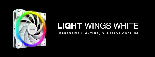be quiet! Light Wings White: New color option for award-winning ARGB fans