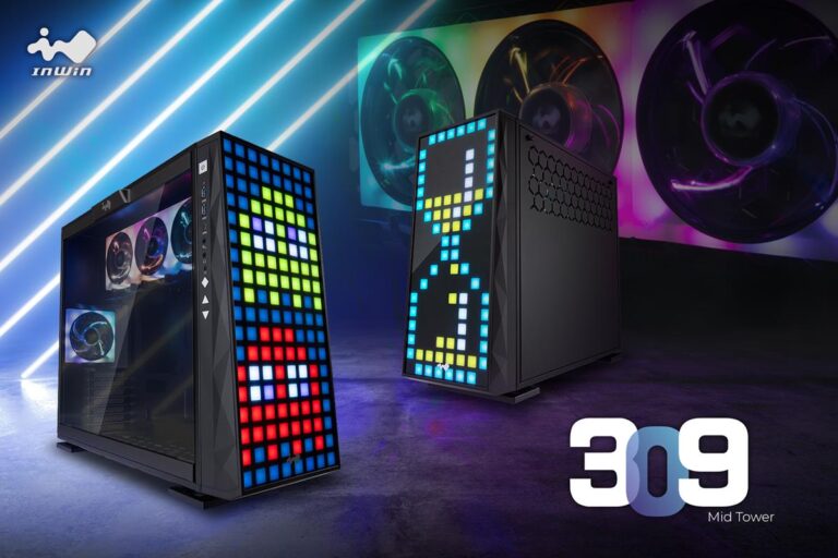 InWin stellt das 309 ATX-Gehäuse mit 144 LEDs in der Front vor