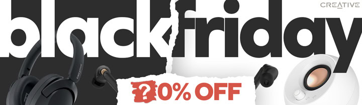 Black Friday bei Creative: Mehrere Wochen lang starke Rabatte