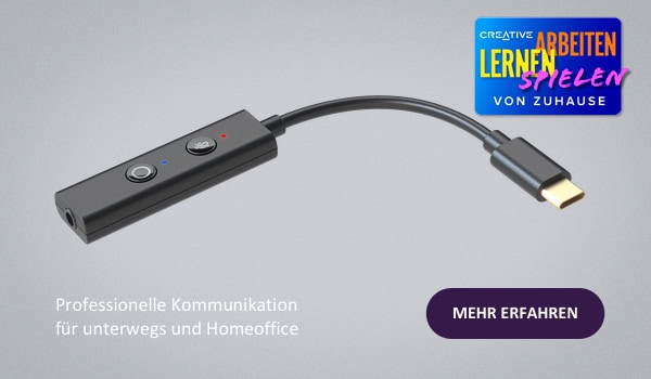 Intelligente und einfache Audio-Konferenzen im Homeoffice dank Sound Blaster PLAY! 4
