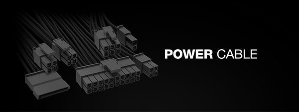 New all-black, individually-sleeved power cables improve looks and airflow
