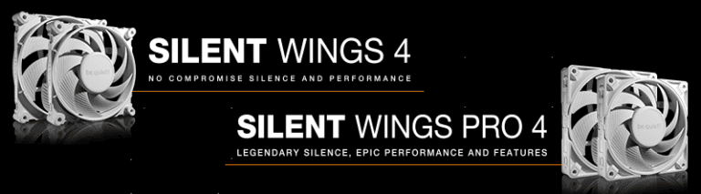be quiet! Silent Wings Pro 4 White and Silent Wings 4 White: Ultimate airflow and static pressure in white