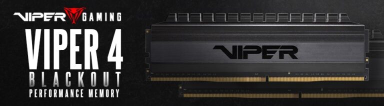 Patriot stellt die neue Viper 4 Blackout DDR4 Speichermodule mit 3rd Gen AMD Ryzen™ und AMD X570 Chipsatzunterstützung vor